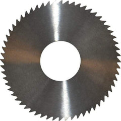 RobbJack - 3" Diam x 1/8" Blade Thickness x 1" Arbor Hole Diam, 60 Tooth Slitting and Slotting Saw - Arbor Connection, Right Hand, Uncoated, Solid Carbide, Concave Ground - Apex Tool & Supply