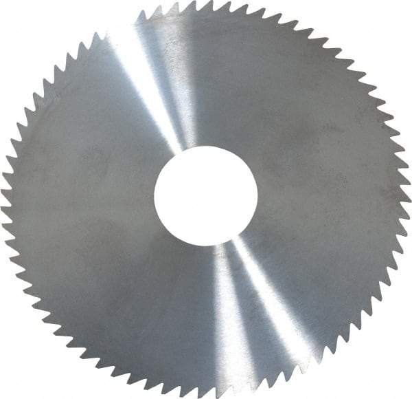RobbJack - 4" Diam x 0.035" Blade Thickness x 1" Arbor Hole Diam, 72 Tooth Slitting and Slotting Saw - Arbor Connection, Right Hand, Uncoated, Solid Carbide, Concave Ground - Apex Tool & Supply