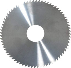 RobbJack - 4" Diam x 0.035" Blade Thickness x 1" Arbor Hole Diam, 72 Tooth Slitting and Slotting Saw - Arbor Connection, Right Hand, Uncoated, Solid Carbide, Concave Ground - Apex Tool & Supply