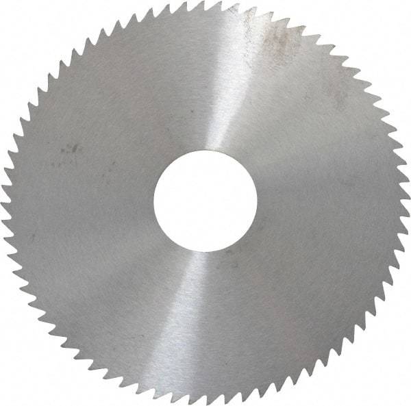 RobbJack - 4" Diam x 0.0468" Blade Thickness x 1" Arbor Hole Diam, 72 Tooth Slitting and Slotting Saw - Arbor Connection, Right Hand, Uncoated, Solid Carbide, Concave Ground - Apex Tool & Supply