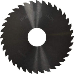 RobbJack - 4" Diam x 1/16" Blade Thickness x 1" Arbor Hole Diam, 36 Tooth Slitting and Slotting Saw - Arbor Connection, Right Hand, Uncoated, Solid Carbide, Concave Ground - Apex Tool & Supply