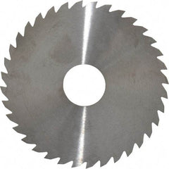 RobbJack - 4" Diam x 0.0781" Blade Thickness x 1" Arbor Hole Diam, 36 Tooth Slitting and Slotting Saw - Arbor Connection, Right Hand, Uncoated, Solid Carbide, Concave Ground - Apex Tool & Supply