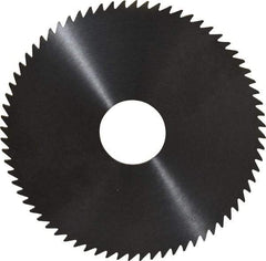 RobbJack - 4" Diam x 0.0781" Blade Thickness x 1" Arbor Hole Diam, 72 Tooth Slitting and Slotting Saw - Arbor Connection, Right Hand, Uncoated, Solid Carbide, Concave Ground - Apex Tool & Supply