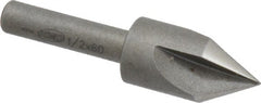 Keo - 1/2" Head Diam, 1/4" Shank Diam, 3 Flute 60° High Speed Steel Countersink - Apex Tool & Supply