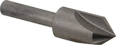 Keo - 1/2" Head Diam, 1/4" Shank Diam, 3 Flute 82° High Speed Steel Countersink - Bright Finish, 2" OAL, Single End, Straight Shank, Right Hand Cut - Apex Tool & Supply