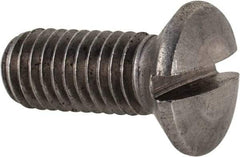Value Collection - M8x1.25 Metric Coarse, 20mm OAL Slotted Drive Machine Screw - Oval Head, Grade 18-8 & A2 Stainless Steel, Uncoated, Without Washer - Apex Tool & Supply