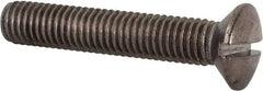 Value Collection - M8x1.25 Metric Coarse, 45mm OAL Slotted Drive Machine Screw - Oval Head, Grade 18-8 & A2 Stainless Steel, Uncoated, Without Washer - Apex Tool & Supply