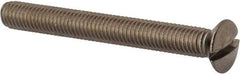 Value Collection - M8x1.25, 70mm OAL Slotted Drive Machine Screw - Oval Head, Grade 18-8 & A2 Stainless Steel, Uncoated, Without Washer - Apex Tool & Supply