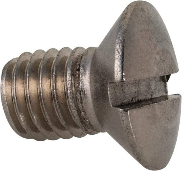 Value Collection - M10x1.50 Metric Coarse, 16mm OAL Slotted Drive Machine Screw - Oval Head, Grade 18-8 & A2 Stainless Steel, Uncoated, Without Washer - Apex Tool & Supply