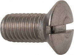 Value Collection - M10x1.50, 20mm OAL Slotted Drive Machine Screw - Oval Head, Grade 18-8 & A2 Stainless Steel, Uncoated, Without Washer - Apex Tool & Supply