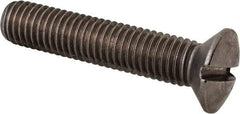 Value Collection - M10x1.50 Metric Coarse, 50mm OAL Slotted Drive Machine Screw - Oval Head, Grade 18-8 & A2 Stainless Steel, Uncoated, Without Washer - Apex Tool & Supply