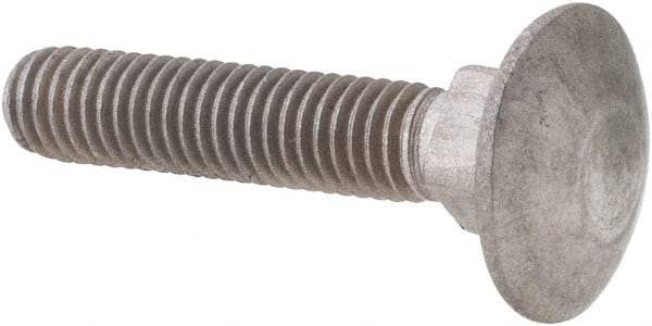 Value Collection - M5x0.8 25mm Length Under Head, Standard Square Neck, Carriage Bolt - Austenitic Grade A2 Stainless Steel, - Apex Tool & Supply
