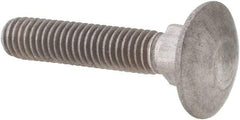 Value Collection - M5x0.8 25mm Length Under Head, Standard Square Neck, Carriage Bolt - Austenitic Grade A2 Stainless Steel, - Apex Tool & Supply
