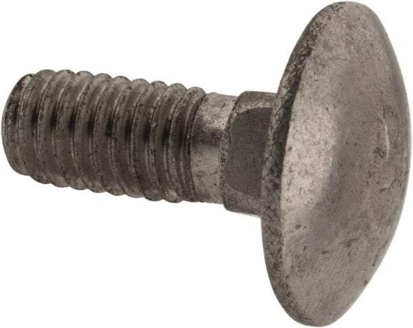 Value Collection - M6x1 16mm Length Under Head, Standard Square Neck, Carriage Bolt - Austenitic Grade A2 Stainless Steel, - Apex Tool & Supply