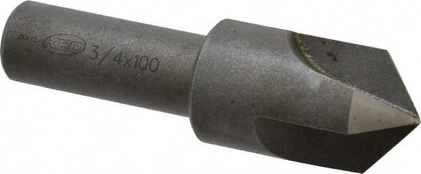 Keo - 3/4" Head Diam, 1/2" Shank Diam, 3 Flute 100° High Speed Steel Countersink - Apex Tool & Supply
