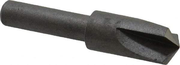Keo - 3/8" Head Diam, 1/4" Shank Diam, 3 Flute 120° High Speed Steel Countersink - Bright Finish, 1-3/4" OAL, Single End, Straight Shank, Right Hand Cut - Apex Tool & Supply