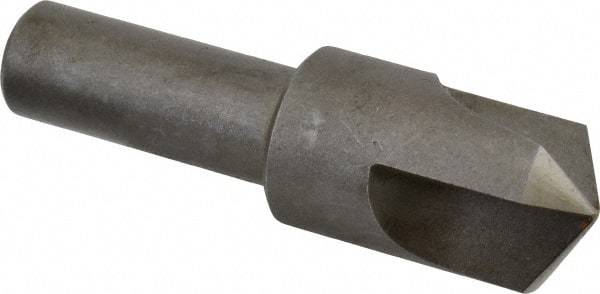 Keo - 3/4" Head Diam, 1/2" Shank Diam, 3 Flute 120° High Speed Steel Countersink - Bright Finish, 2-5/8" OAL, Single End, Straight Shank, Right Hand Cut - Apex Tool & Supply