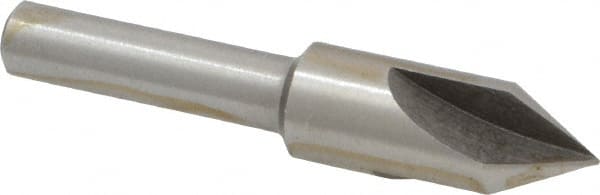 Interstate - 3/8" Head Diam, 1/4" Shank Diam, 3 Flute 60° High Speed Steel Countersink - Apex Tool & Supply