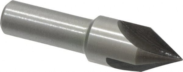 Interstate - 1/2" Head Diam, 3/8" Shank Diam, 3 Flute 60° High Speed Steel Countersink - Apex Tool & Supply