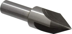 Interstate - 3/4" Head Diam, 1/2" Shank Diam, 3 Flute 60° High Speed Steel Countersink - Bright Finish, 2-3/4" OAL, Single End, Straight Shank, Right Hand Cut - Apex Tool & Supply