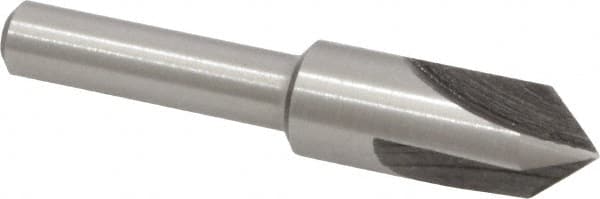Interstate - 3/8" Head Diam, 1/4" Shank Diam, 3 Flute 82° High Speed Steel Countersink - Apex Tool & Supply