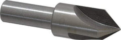 Interstate - 3/4" Head Diam, 1/2" Shank Diam, 3 Flute 82° High Speed Steel Countersink - Bright Finish, 2-3/4" OAL, Single End, Straight Shank, Right Hand Cut - Apex Tool & Supply