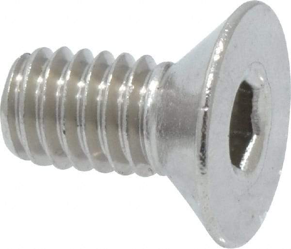 Value Collection - M4x0.70 Metric Coarse Hex Socket Drive, 90° Flat Screw - Grade 316 & Austenitic A4 Stainless Steel, Fully Threaded, 8mm OAL - Apex Tool & Supply
