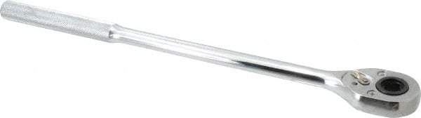 Proto - 1/2" Drive Pear Head Female Drive Ratchet - Chrome Finish, 16" OAL, 24 Gear Teeth, Standard Head - Apex Tool & Supply