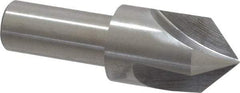 Interstate - 3/4" Head Diam, 1/2" Shank Diam, 3 Flute 90° High Speed Steel Countersink - Bright Finish, 2-3/4" OAL, Single End, Straight Shank, Right Hand Cut - Apex Tool & Supply