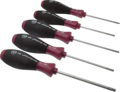 Wiha - 5 Piece Torx Screwdriver Set - Bit Sizes: Torx T10, T15, T20, T25 & T30 - Apex Tool & Supply