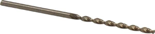 Cleveland - 5/64" 135° Cobalt Jobber Drill - Oxide/Gold Finish, Right Hand Cut, Parabolic Flute, Straight Shank, 2" OAL, Split Point - Apex Tool & Supply