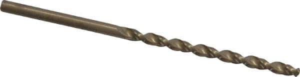 Cleveland - 7/64" 135° Cobalt Jobber Drill - Oxide/Gold Finish, Right Hand Cut, Parabolic Flute, Straight Shank, 2-5/8" OAL, Split Point - Apex Tool & Supply