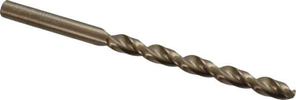 Cleveland - 15/64" 135° Cobalt Jobber Drill - Oxide/Gold Finish, Right Hand Cut, Parabolic Flute, Straight Shank, 3-7/8" OAL, Split Point - Apex Tool & Supply