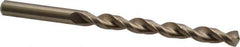 Cleveland - 19/64" 135° Cobalt Jobber Drill - Oxide/Gold Finish, Right Hand Cut, Parabolic Flute, Straight Shank, 4-3/8" OAL, Split Point - Apex Tool & Supply