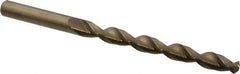 Cleveland - 5/16" 135° Cobalt Jobber Drill - Oxide/Gold Finish, Right Hand Cut, Parabolic Flute, Straight Shank, 4-1/2" OAL, Split Point - Apex Tool & Supply