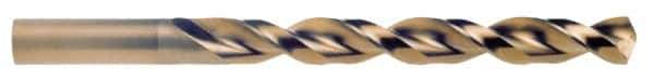 Cleveland - 1/2" 135° Cobalt Jobber Drill - TiCN Finish, Right Hand Cut, Parabolic Flute, Straight Shank, 6" OAL, Standard Point - Apex Tool & Supply
