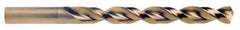 Cleveland - 1/2" 135° Cobalt Jobber Drill - TiCN Finish, Right Hand Cut, Parabolic Flute, Straight Shank, 6" OAL, Standard Point - Apex Tool & Supply