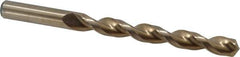 Cleveland - 7/16" 135° Cobalt Jobber Drill - Oxide/Gold Finish, Right Hand Cut, Parabolic Flute, Straight Shank, 5-1/2" OAL, Split Point - Apex Tool & Supply