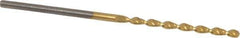 Cleveland - 1/16" 135° Cobalt Jobber Drill - TiN Finish, Right Hand Cut, Parabolic Flute, Straight Shank, 1-7/8" OAL, Split Point - Apex Tool & Supply