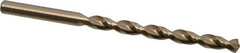 Cleveland - #1 135° Cobalt Jobber Drill - Oxide/Gold Finish, Right Hand Cut, Parabolic Flute, Straight Shank, 3-7/8" OAL, Split Point - Apex Tool & Supply