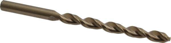Cleveland - #3 135° Cobalt Jobber Drill - Oxide/Gold Finish, Right Hand Cut, Parabolic Flute, Straight Shank, 3-3/4" OAL, Split Point - Apex Tool & Supply