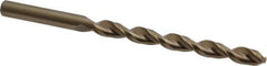 Cleveland - #3 135° Cobalt Jobber Drill - Oxide/Gold Finish, Right Hand Cut, Parabolic Flute, Straight Shank, 3-3/4" OAL, Split Point - Apex Tool & Supply