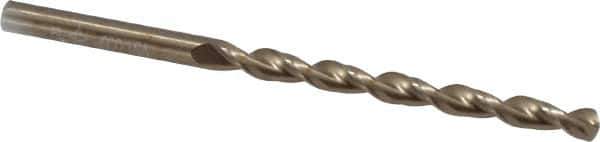 Cleveland - #9 135° Cobalt Jobber Drill - Oxide/Gold Finish, Right Hand Cut, Parabolic Flute, Straight Shank, 3-5/8" OAL, Split Point - Apex Tool & Supply