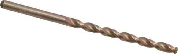Cleveland - #17 135° Cobalt Jobber Drill - Oxide/Gold Finish, Right Hand Cut, Parabolic Flute, Straight Shank, 3-3/8" OAL, Split Point - Apex Tool & Supply