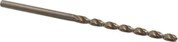 Cleveland - #39 135° Cobalt Jobber Drill - Oxide/Gold Finish, Right Hand Cut, Parabolic Flute, Straight Shank, 2-3/8" OAL, Split Point - Apex Tool & Supply