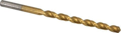Cleveland - #6 135° Cobalt Jobber Drill - TiN Finish, Right Hand Cut, Parabolic Flute, Straight Shank, 3-3/4" OAL, Split Point - Apex Tool & Supply