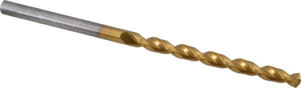 Cleveland - #29 135° Cobalt Jobber Drill - TiN Finish, Right Hand Cut, Parabolic Flute, Straight Shank, 2-7/8" OAL, Split Point - Apex Tool & Supply