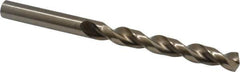 Cleveland - 10mm 135° Cobalt Jobber Drill - Oxide/Gold Finish, Right Hand Cut, Parabolic Flute, Straight Shank, 5.236" OAL, Split Point - Apex Tool & Supply