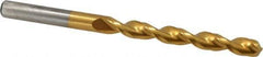 Cleveland - 8.6mm 135° Cobalt Jobber Drill - TiN Finish, Right Hand Cut, Parabolic Flute, Straight Shank, 4.921" OAL, Split Point - Apex Tool & Supply