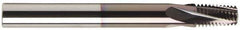 Accupro - 9/16-12 UNC, 0.37" Cutting Diam, 4 Flute, Solid Carbide Helical Flute Thread Mill - Internal Thread, 7/8" LOC, 3" OAL, 3/8" Shank Diam - Apex Tool & Supply